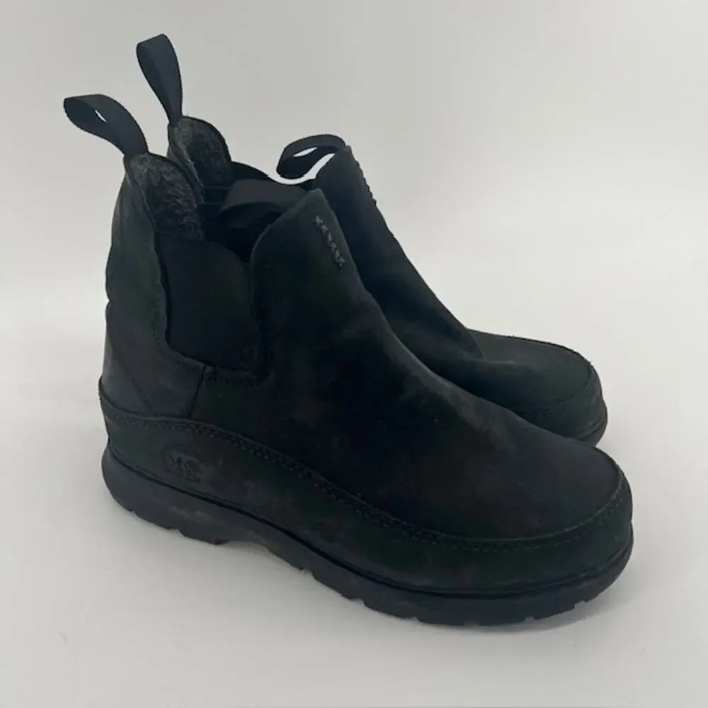 Sorel Winter Chelsea Boots Mens 8.5 Black Leather Thinsulate Waterproof Outdoor
